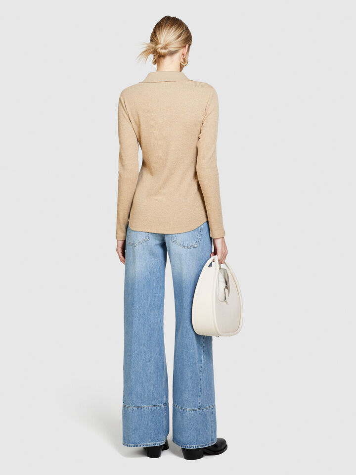 Wide leg jeans - women's palazzo jeans - Blue | Sisley image number 3